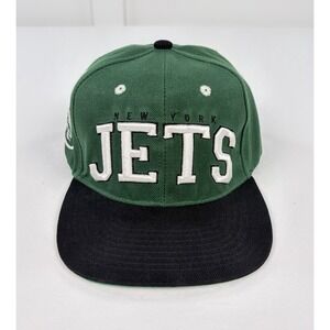New York Jets NFL Team Apparel Snapback Hat Green Black Officially Licensed New